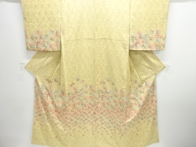 JAPANESE KIMONO / TSUKESAGE KOMON / MAPLE LEAVES